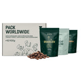 Udvalg af Incapto kaffebønner på verdensplan | Udvalg af 10 oprindelser fra hele verden | Specialkaffe | 100% Arabica | Ideel som kaffegavesæt | For kaffeelskere | 10 pakker x 100 g