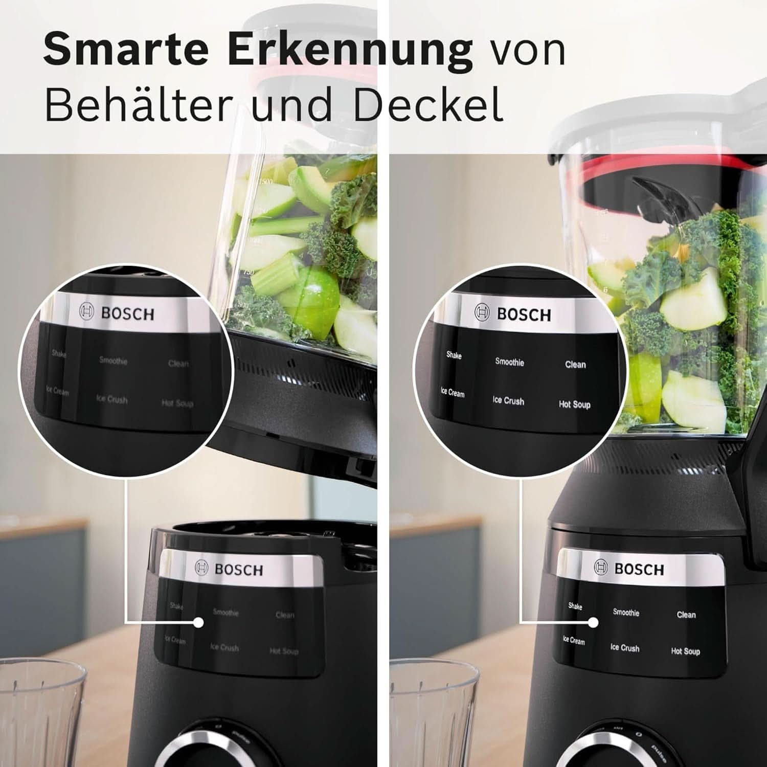Highspeed-Standmixer Vitapower Serie 6 MMBD665B1, 45.000 U/Min, 6 Programmer Inkl Heiße Suppe & Reinigung, 2 L Mixbehälter, Stopfer, Spülmaschinenfeste Teile, Made in Europe, 1800W, Schwarz Kitchen Naty Shop