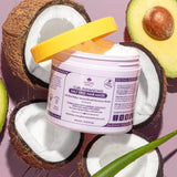 Hårmaske til krøllet hår by Nature Spell 400ml - Beriget med risvand og hørfrø, til alle krølletyper, Sulfatfri Naty Shop-hårmaske