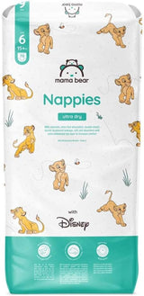 Mama Bear Disney Ultra Dry Bleer størrelse 4 (8-14 kg), hvid, 84 stykker (1 pakke) Naty Shop størrelse 6 (15+kg) Enkelt pakke
