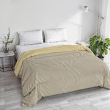 Basis vintertæppe, ensfarvet og foret, mørkegrøn/creme, 200X245Cm Naty Shop Dyner og dyner Taupe/creme 250X245Cm
