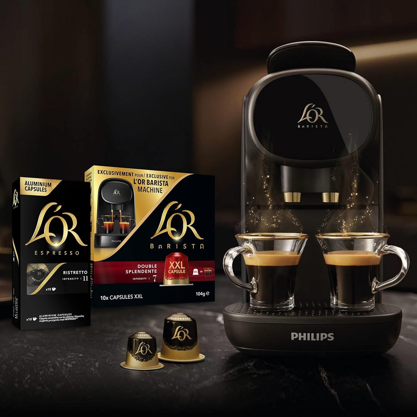 L'OR Espresso Koffiekopper Lungo Profondo (200 Lungo Koffie Kapsler, Gesicht voor Nespresso* Koffiemaskiner, Intensitet 08/12, 100% Arabica Koffie, UTZ Gecertificeerd), 10 x 20 kopper
