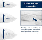 Irisette Noblesse pude - Made in Germany - Pude med aftageligt betræk lavet af ren bomuld, 80 X 80 cm, Oeko-Tex certificeret Naty Shop standard puder