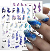 6 farver marmor negle stickers bronzer sølv selvklæbende klistermærker bloom marmor negle stickers 3D marmor negle stickers design tilbehør negle art stickers negle stickers sæt negle folie