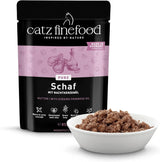 Vådfoder til katte Catz Finefood Purrrr Får Monoprotein no. 113, til katte med følsom fordøjelse, 70% kødindhold, 16 poser á 85 g hver