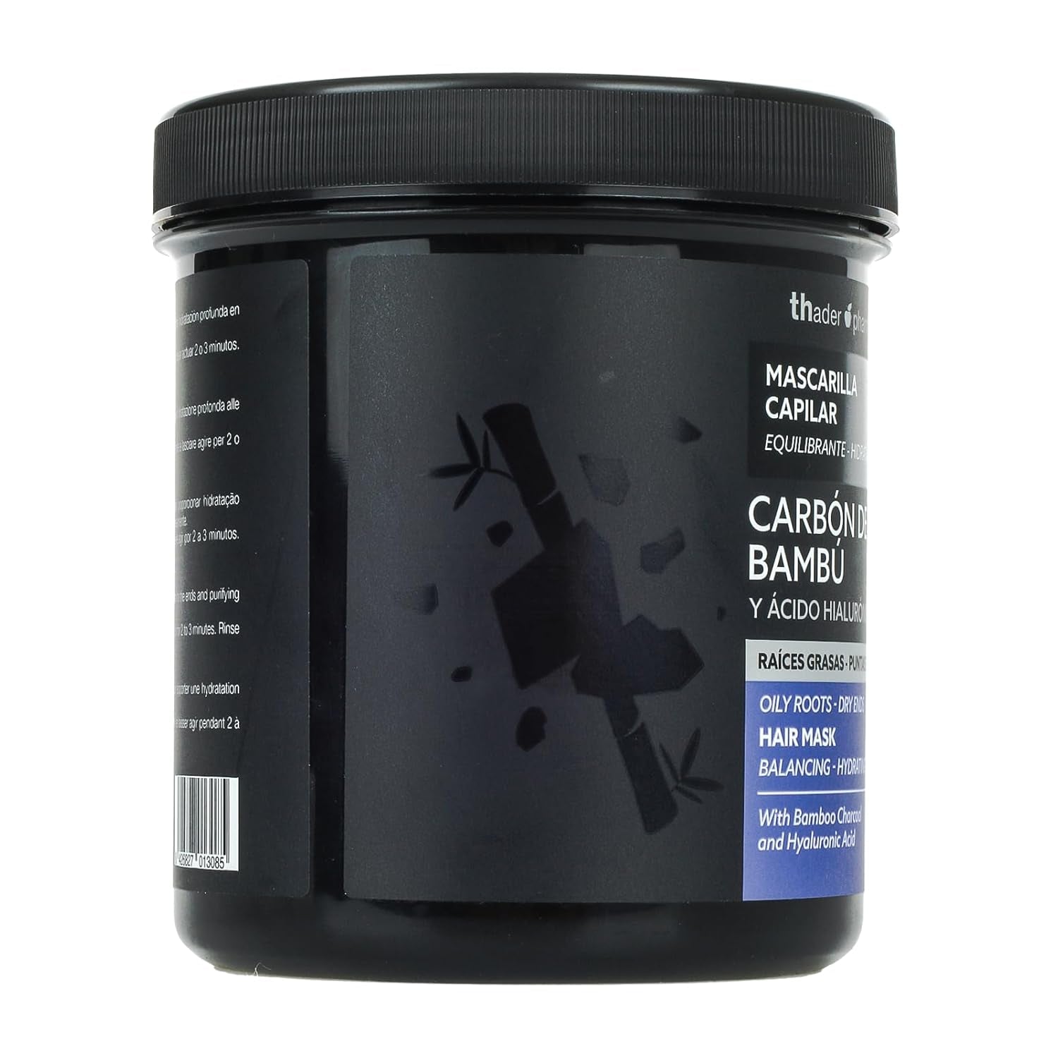 Thader Pharma Balancing Hair Mask med bambuskul og hyaluronsyre - Ideel til fedtede rødder og tørre spidser, 700 ml Naty Shop Hair Mask