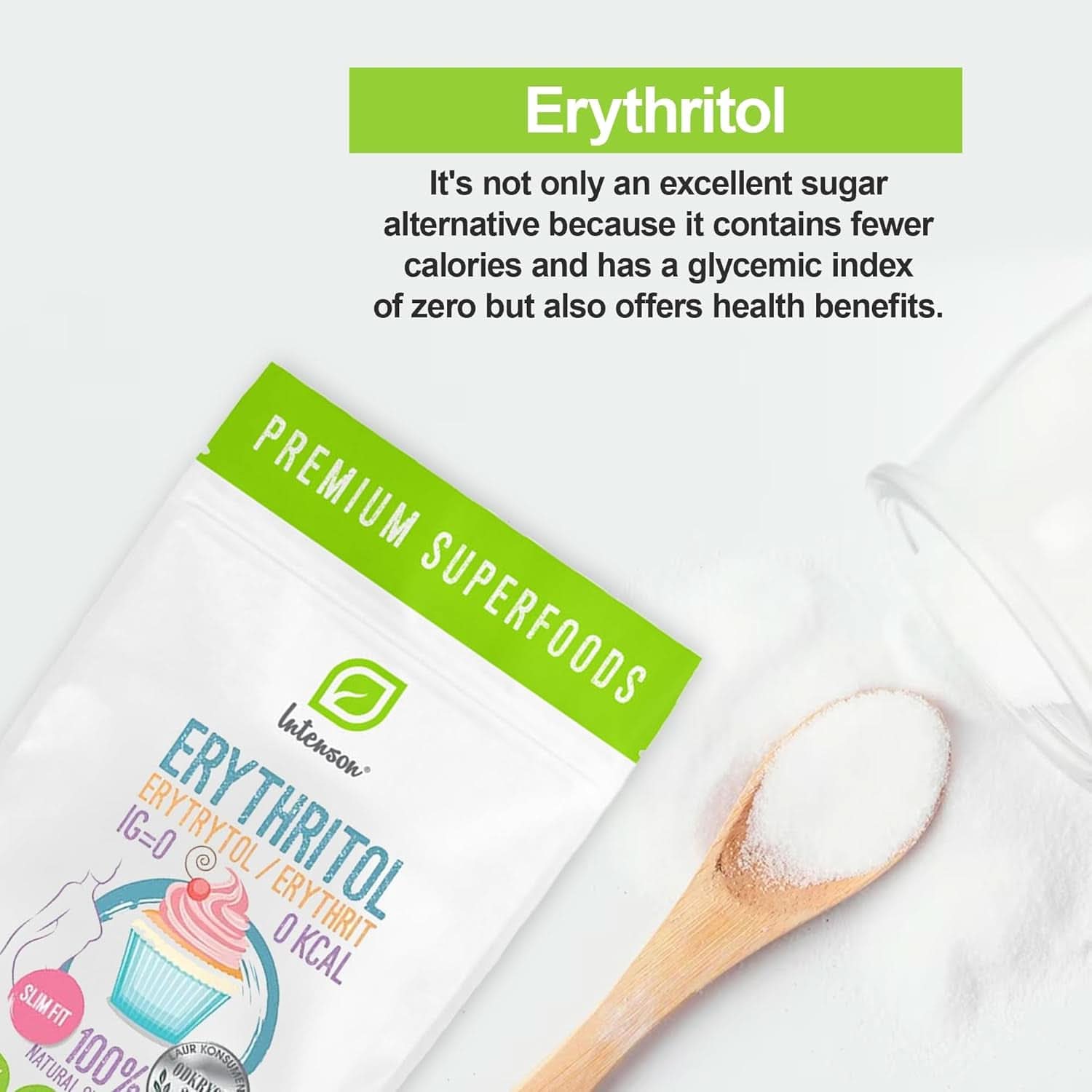 Erythritol - Naturligt sukkeralternativ, 2 kg sødemidler Naty Shop