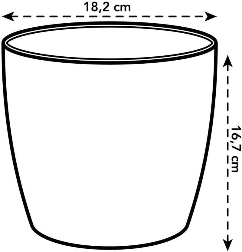 elho The Coffee Collection, rund indendørs kande, 18 cm, lavet af kaffegrums og genbrugsplastik - brun/espresso brun