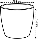 elho The Coffee Collection, rund indendørs kande, 18 cm, lavet af kaffegrums og genbrugsplastik - brun/espresso brun