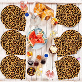 Leopardmønster Party Geschirr Kindergeburtstag Deko Geburtstag Party Geschirr Dschungel Pappteller Becher Servietten Babyparty Tischdeko Sæt