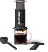 AeroPress original kaffe- og espressomaskine, bærbar barista-kaffemaskine med kammer, stempel og filtre, hurtig kaffe- og espressomaskine