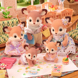 Sylvanian Families 5800 Deer Twins, dyrefigur legesæt, skovdyr figurer, legetøj fra 3 år og opefter