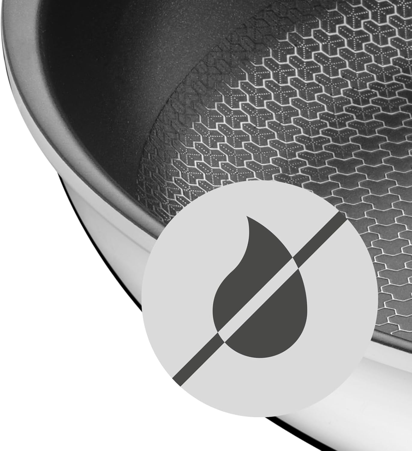 WMF Profi Resist induktionspande 24 cm, materiale med flerlagsbelægning, honeycomb struktur, rustfrit stål håndtag, ovnfaste Gryder og pander Naty Shop