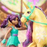 Unicorn Academy AVA og Unicorn Leaf Set - Originale figurer ca. 12 cm høje fra den populære Netflix-serie Med to tilbehør og hårbørster Til fantasifuldt rollespil, for børn fra 4 år og opefter Actionfigurer Naty Shop