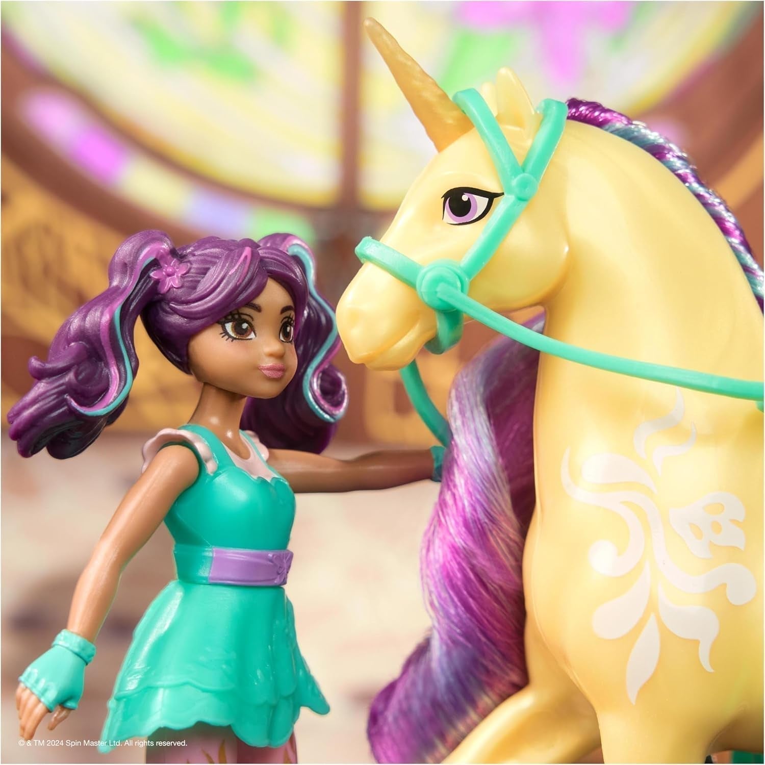 Unicorn Academy AVA og Unicorn Leaf Set - Originale figurer ca. 12 cm høje fra den populære Netflix-serie Med to tilbehør og hårbørster Til fantasifuldt rollespil, for børn fra 4 år og opefter Actionfigurer Naty Shop