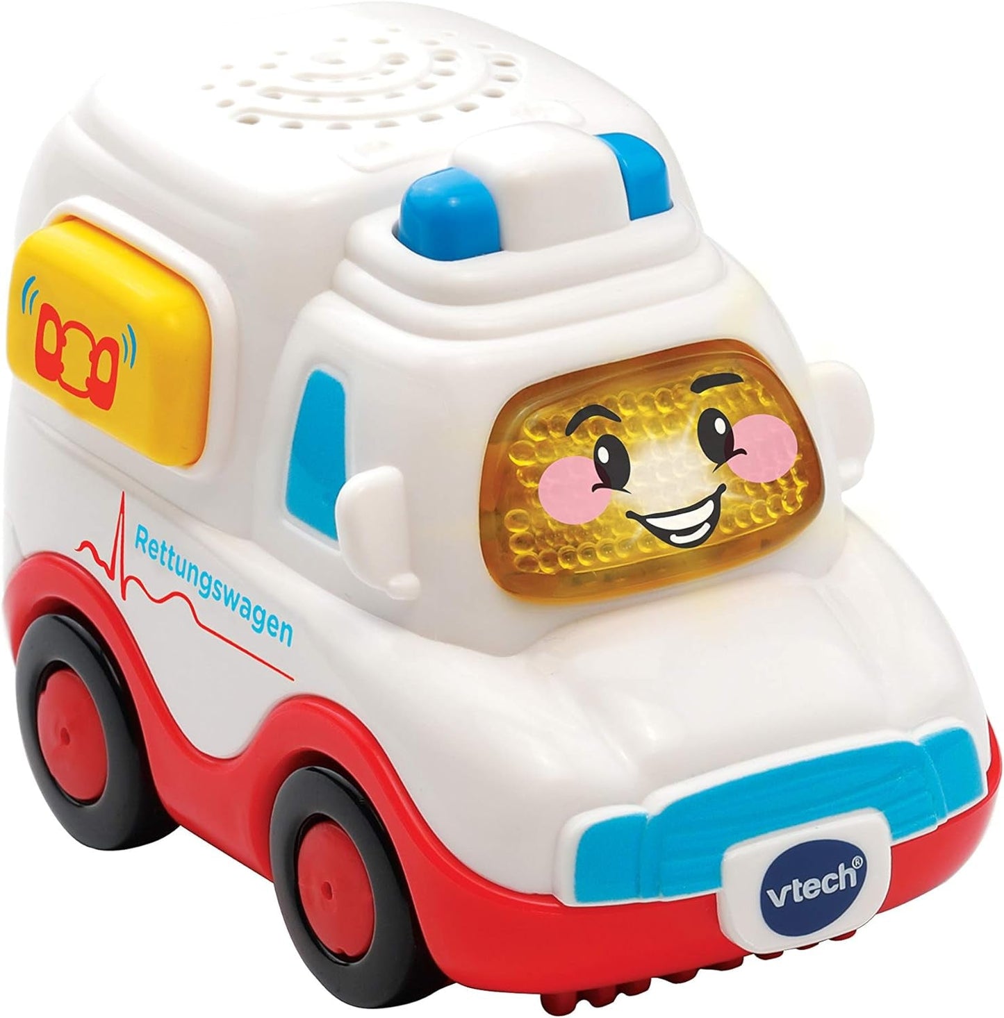 Vtech TUT TUT Baby Flitzer - Ambulance - Legetøjsbil med musik, lysknap, interessante sætninger og lyde - Til børn i alderen 1-5 år, 8,8 x 5,5 x 7 cm Bebe Toys Naty Shop Standard titel