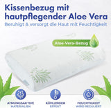 Maximex visco nakkestøttepude, Åndbar støttepude med ergonomisk skumfyld, Højde- og højdejusterbar nakkestøttepude for en afslappende søvn, Med aloe vera Naty Shop standardpuder