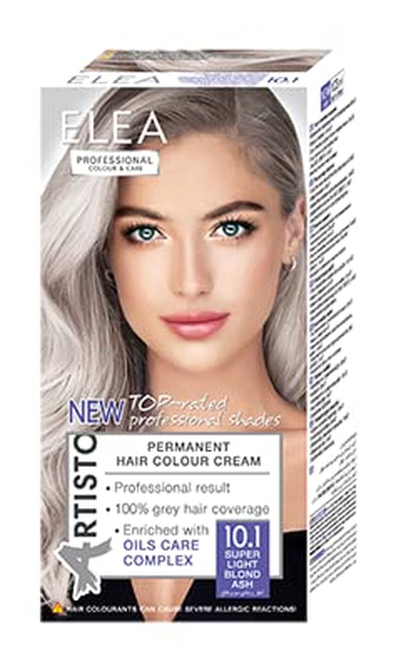 Farve & pleje permanent hårfarve 120ml, professionelt resultat, dækning af gråt hår, beriget med olieplejekomplekser-Langvarig hårfarve (10.1 Super Light Ash Blonde) Naty Shop Hair Dye 10.1 Super Light Ash Blond