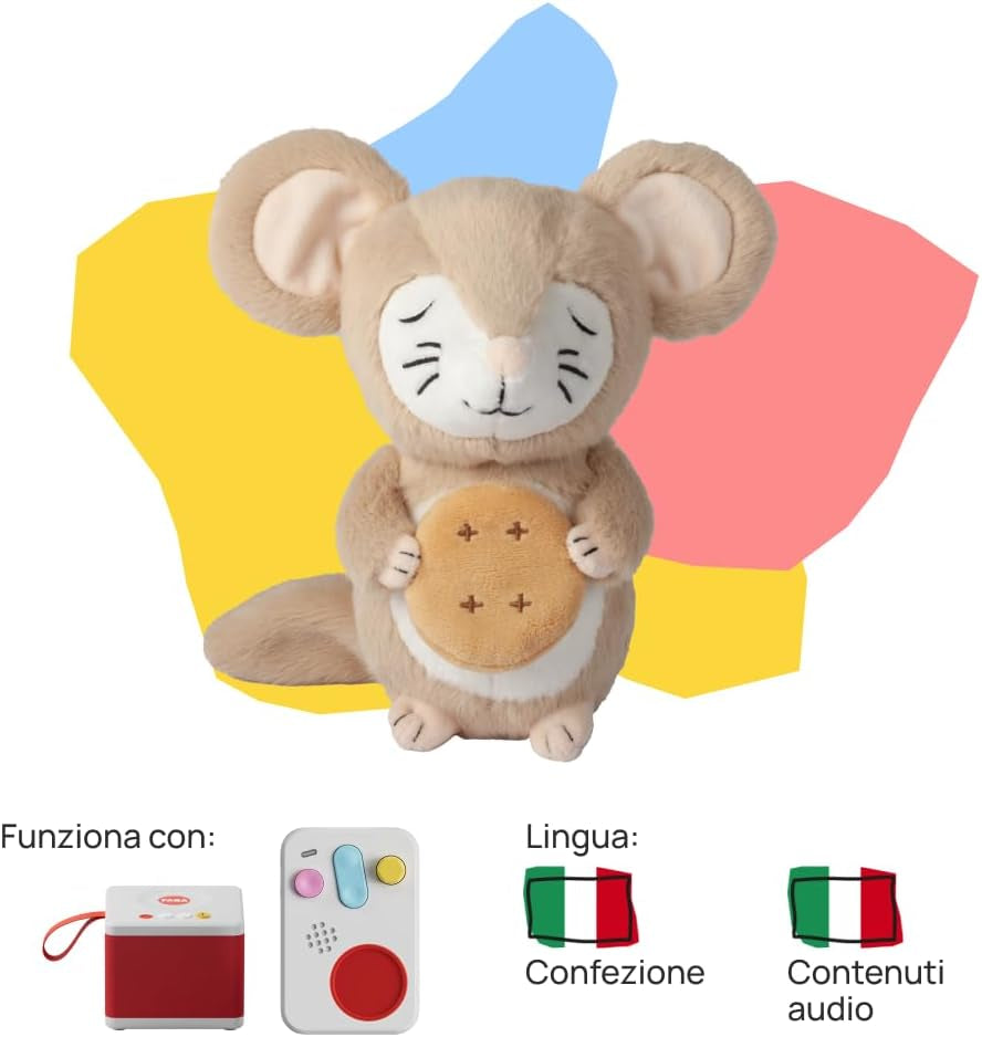Plys legetøj - Tutti a Nanna con Oscar! - Historier og lydeventyr for børn fra 10 måneder - Skal lyttes til med historier, italiensk version Jucarii Bebe Naty Shop
