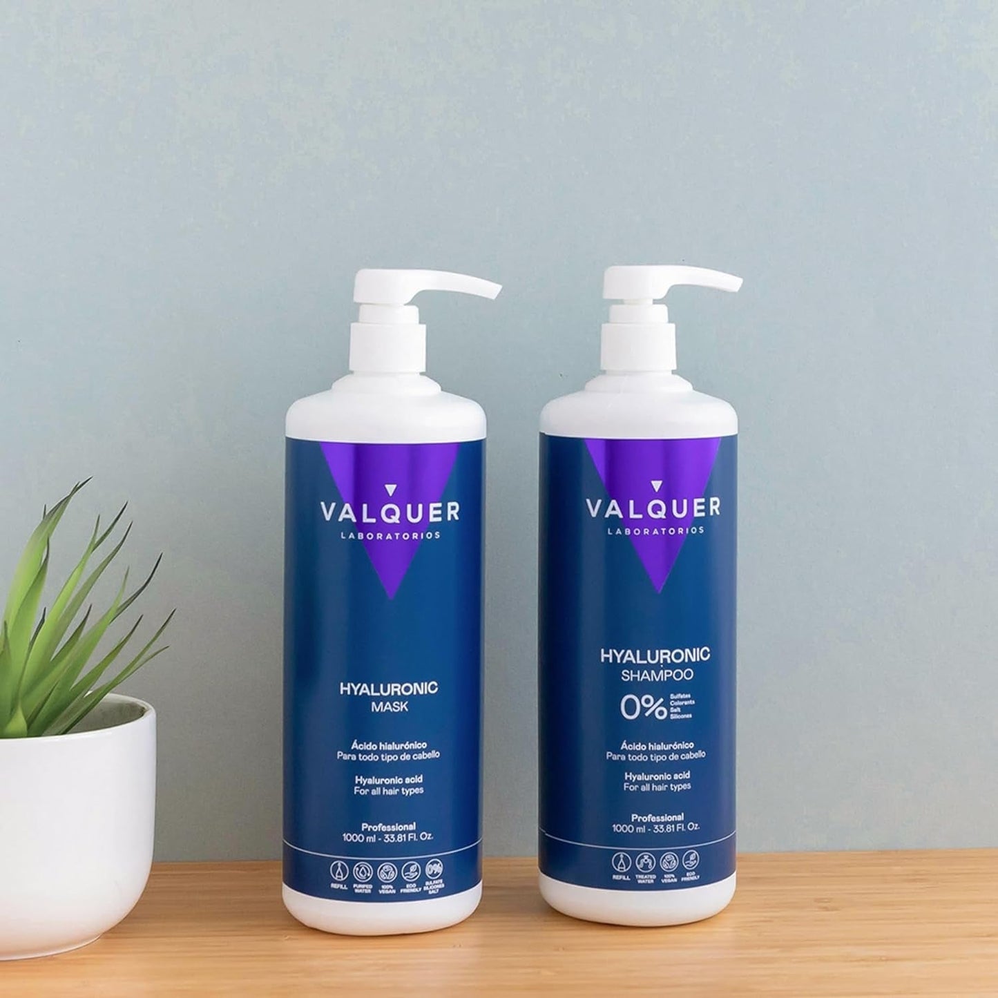 Valquer Hyaluronic Hair Treatment - Fugtgivende hårmaske med lavendelduft - Sulfat- og silikonefri - 975 ml Naty Shop hårmaske