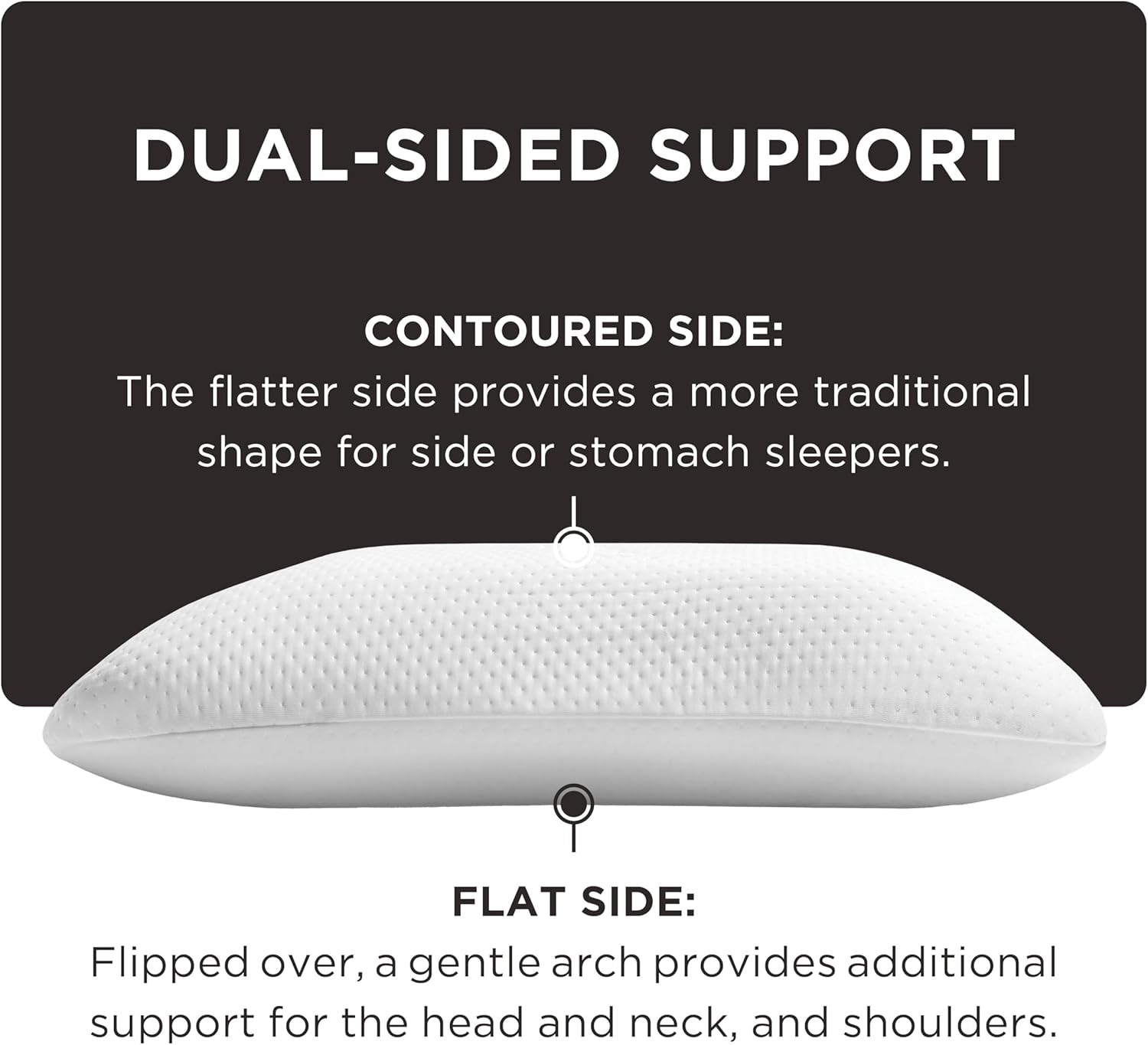TEMPUR-PEDIC Symphony Pude Lavet af memory skum, Luksuriøs, Blød, Standard, Hvid Standardpuder Naty Shop