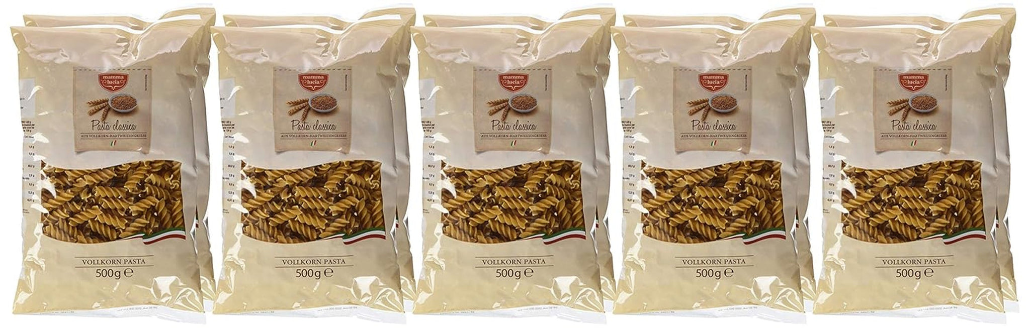 Fuldkornspastaspiraler, pakke med 10 stk. (10 x 500 g)