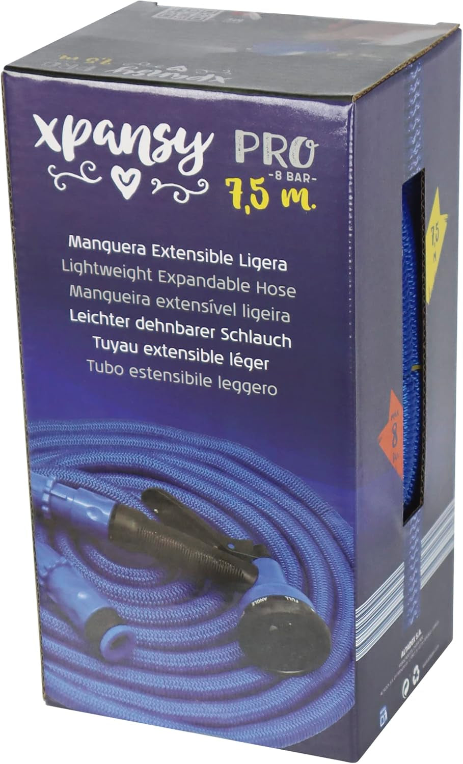 Pro C2607B slange kan forlænges med Presión del Agua, Azul, 7,5 meter