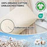 LOFE Økologisk Boghvede Sovepude 14" X 20" Justerbar åndbar Cool Sleep cervikal støtte til ryg- og sidesveller (tartarisk boghvedeskrog) Naty Shop Standardpuder