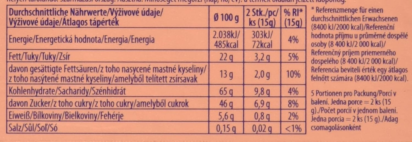 napolitanske vafler, 75 g