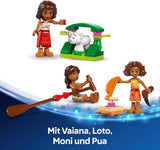 LEGO Ç€ Disney Moana 2: Moana's Adventure Raft - Legetøjsbåd med sejl, aftageligt dæk, lejrbål og 3 minidukker inklusive Loto og Moni - Gave til piger på 6+ og fans - 43270 Byggesæt Beuche den LEGO-Store