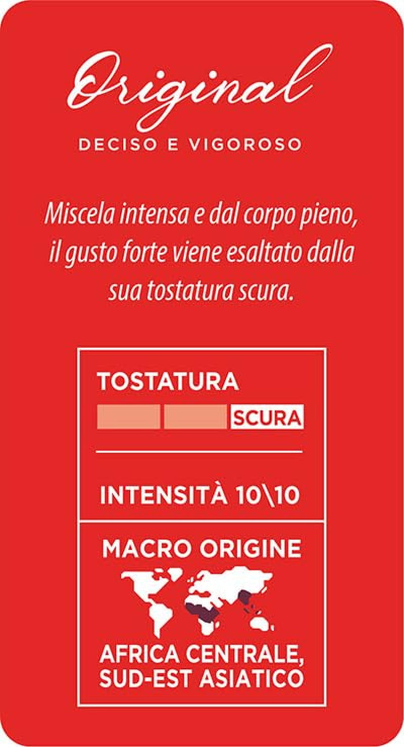 Caffè Mauro Torrefazione Kaffee Komposterbare Pods, Genbrugspakke, Original Mischung - 100 stk - Intensitet 10/10 - Kompatibel med ESE System Papir Pads 44 mm