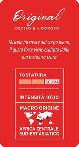 Caffè Mauro Torrefazione Kaffee Komposterbare Pods, Genbrugspakke, Original Mischung - 100 stk - Intensitet 10/10 - Kompatibel med ESE System Papir Pads 44 mm