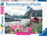 Ravensburger Puzzle Scandinavian Places 16740 - Reine, Lofoten, Norge - 1000 brikker puslespil til voksne og børn over 14 år Puzzle Naty Shop