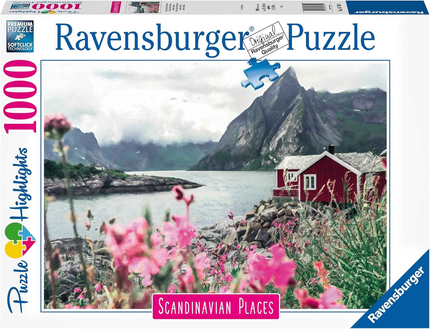Ravensburger Puzzle Scandinavian Places 16740 - Reine, Lofoten, Norge - 1000 brikker puslespil til voksne og børn over 14 år Puzzle Naty Shop