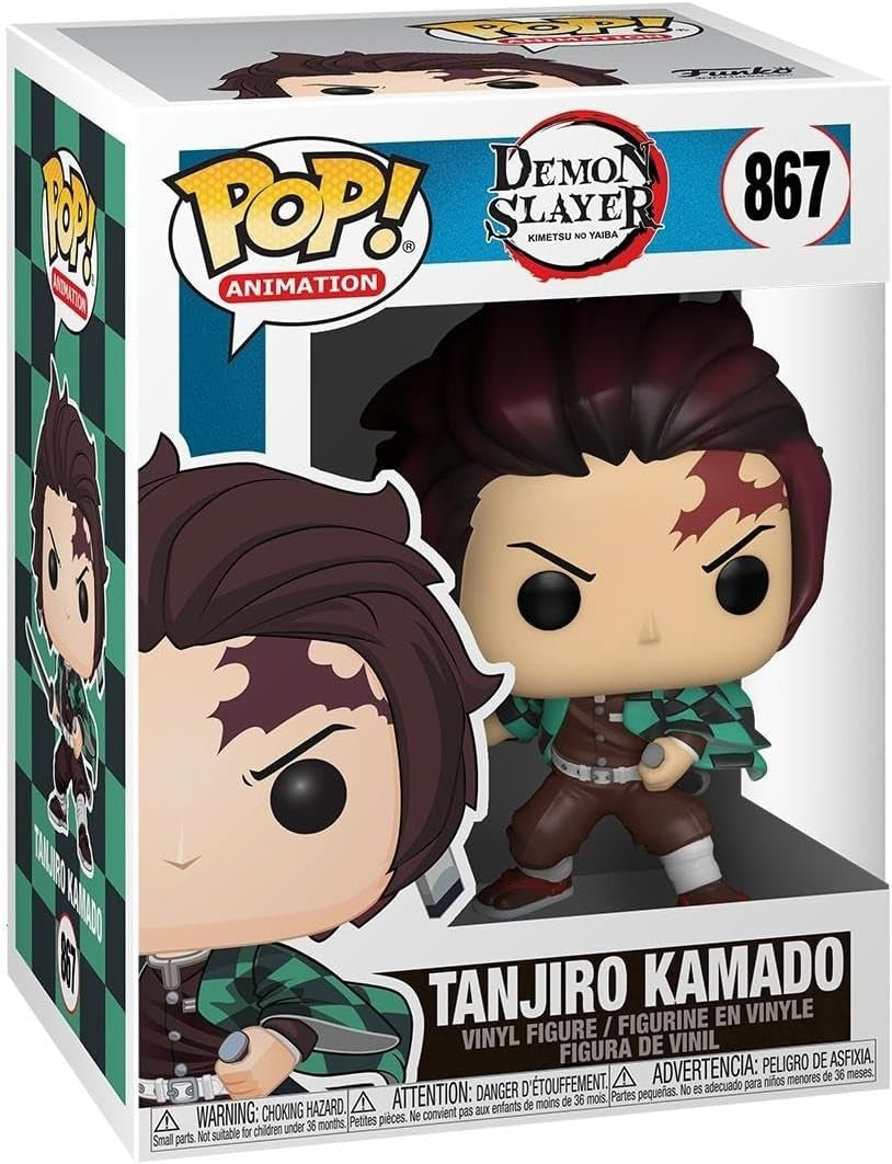 Funko pop! Animation: Demon Slayer - Tanjiro Kamado - Vinyl samleobjekt - Gaveidé - Officiel merchandise - Legetøj til børn og voksne - Anime-fans - Actionfigur Samlerobjekt Modelfigur Naty Shop Tanjiro Kamado