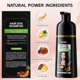 Instant Black Hair Shampoo, Natural Hair Dye Shampoo, 100 % gråt dæksel - nemt og hurtigt, semi-permanent farve til sort hår, hårfarve shampoo til mænd og kvinder Hårfarve Naty Shop