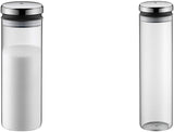 WMF Depot Glas Opbevaringskrukke 1,5L Højde 28,5cm Opbevaringskrukke Med Låg & Depot Glas Opbevaringskrukke 2L Højde 36cm Opbevaringskrukke Med Låg Fødevareopbevaringsbokse Naty Shop 2L Glaskrukkepakke