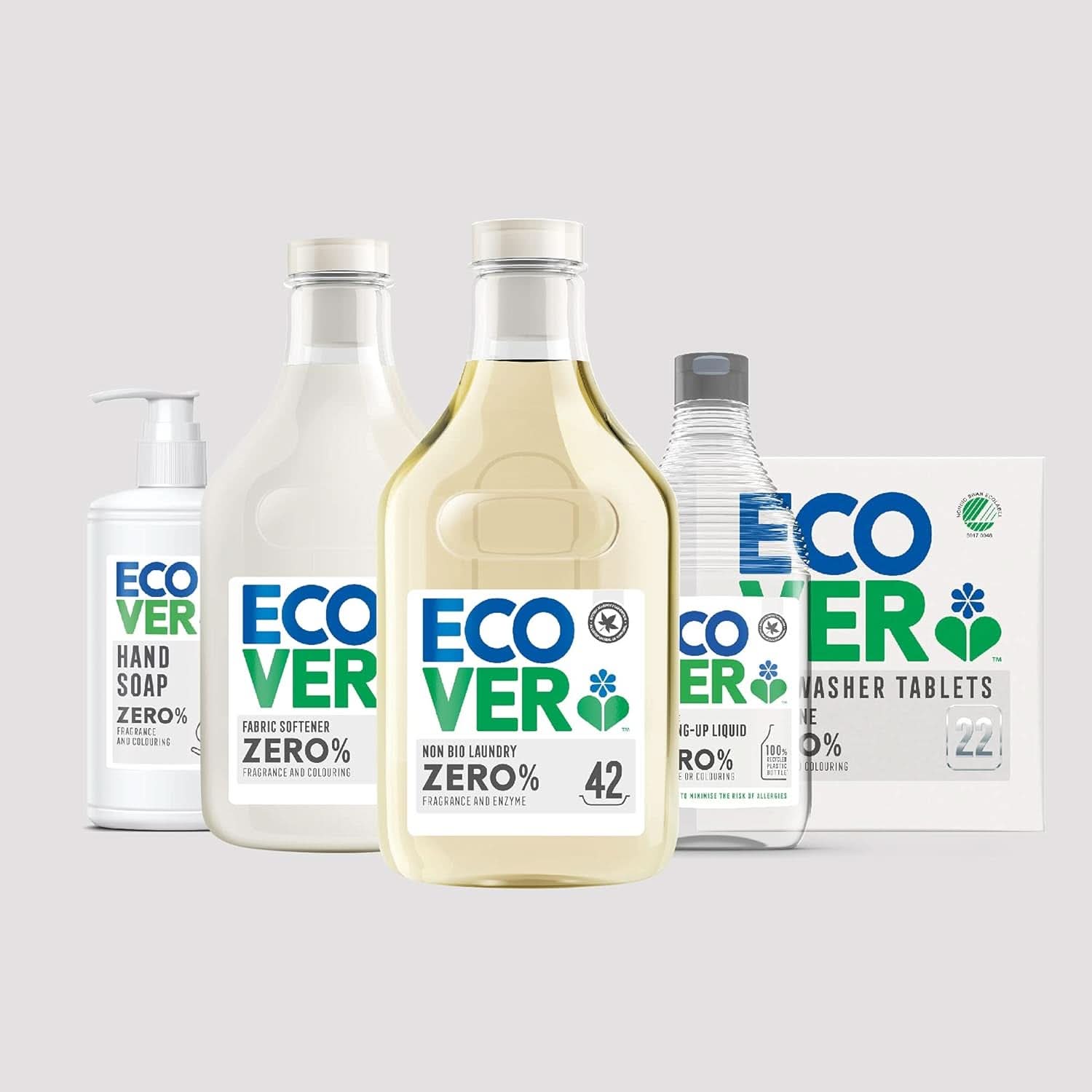 Ecover ZERO alt-i-én, opvaskemaskinekapsler (25 tabs/500 gram) Køkkenvaskemidler Naty Shop