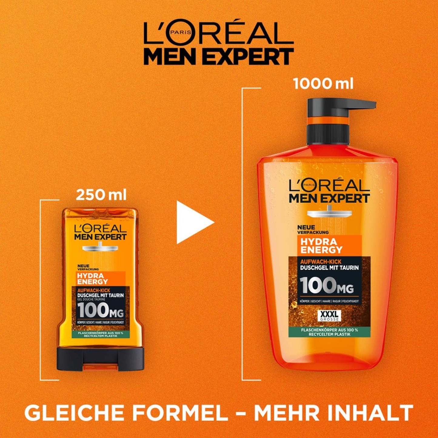 L'Oréal Men Expert XXXL Shower gel og shampoo til mænd, 1 liter Naty Shop