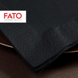 , Engangspapirservietter, ideelle til afslappede frokoster og buffeter, pakke med 50 servietter, størrelse 33X33, 4-lags, 2-lags, sort, Fsc-certificeret (pakke med 2)