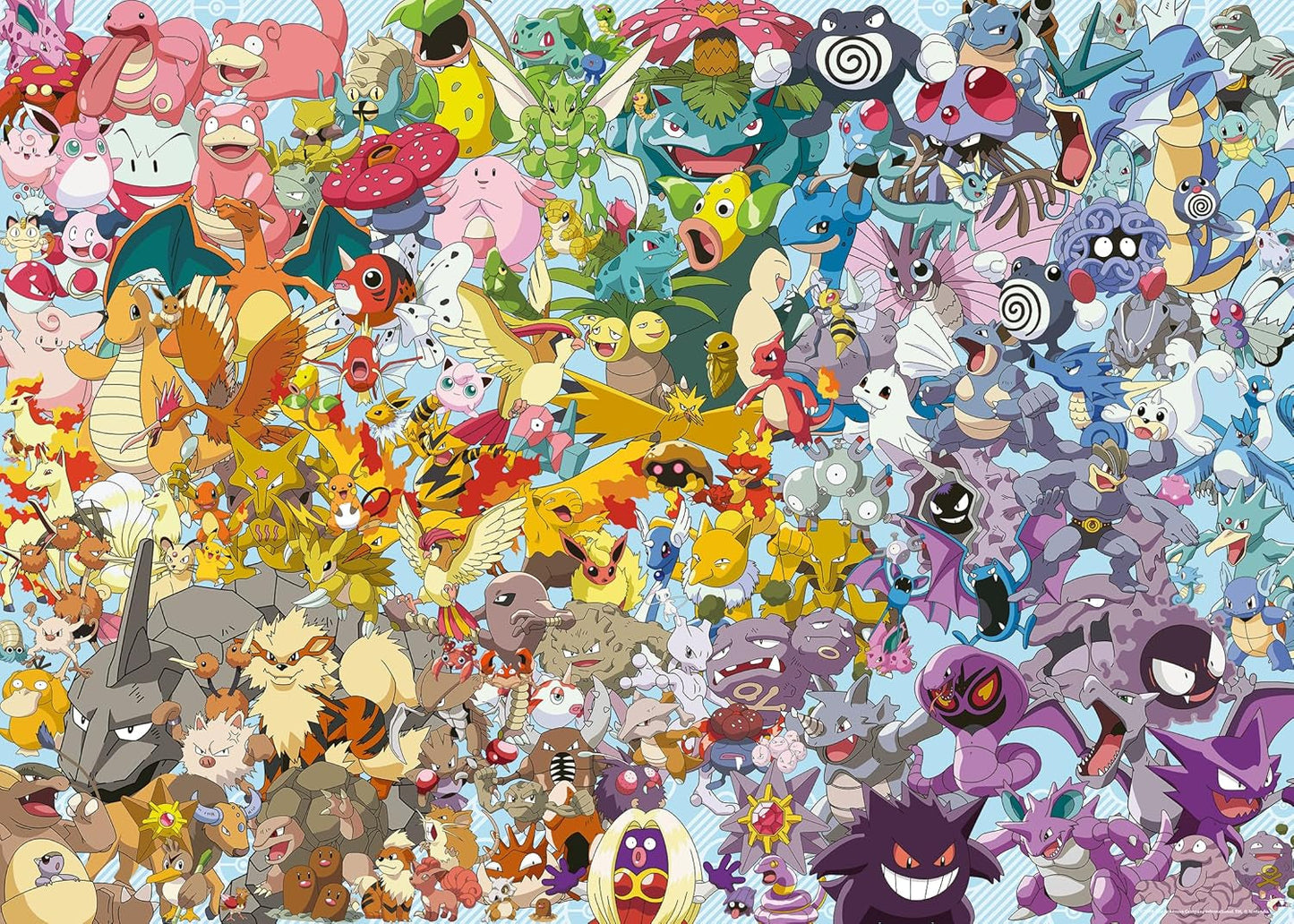 Ravensburger Puzzle 1000 Pieces 12000460 Challenge Pokémon - Alle 150 Pokémon fra første generation som et udfordrende puslespil for voksne og børn fra 14 år og opefter Puslespil Naty Shop Nyt design