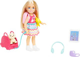 Barbie Chelsea dukke og tilbehør 6-delt hvalperejsesæt inklusive hundebur HJY17