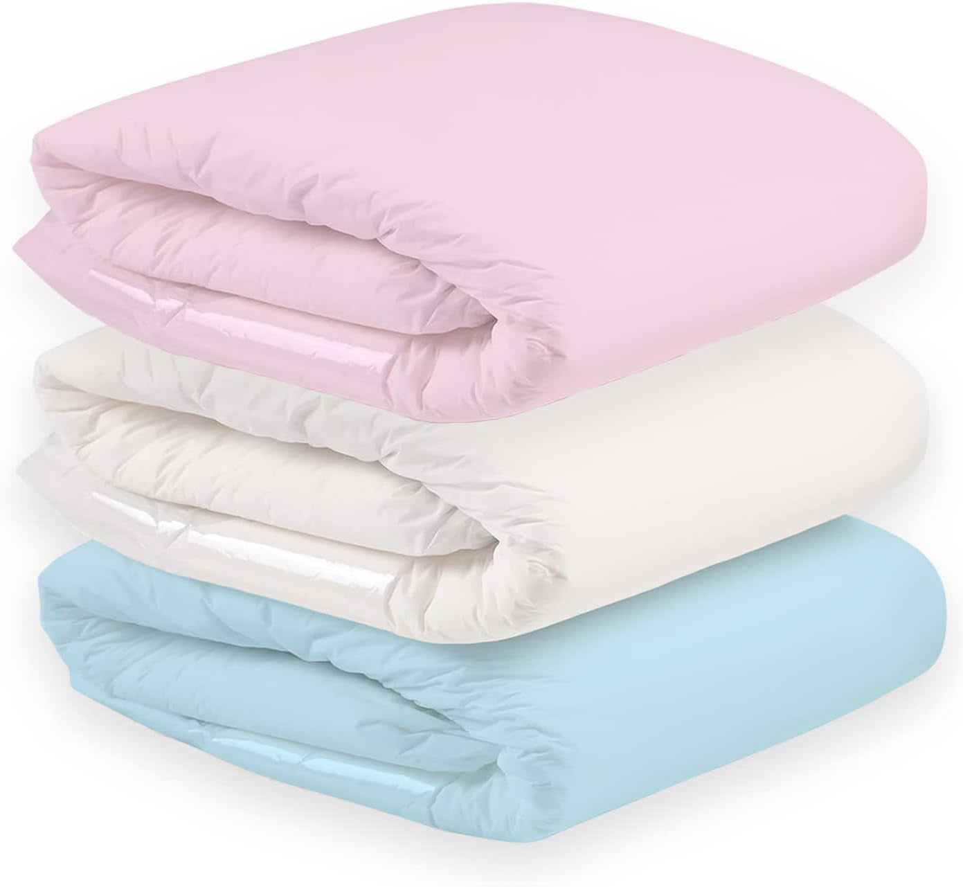 CutiePlusU voksenbleer, tør overflade, maksimal absorptionsevne natten over, engangsinkontinensble - blå, lyserød, hvid, 3-pak (medium 71-96 cm)