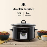 Crockpot digital slow cooker, 3,5 L (3 til 4 personer), CSC113X Slow Cooker Naty Shop