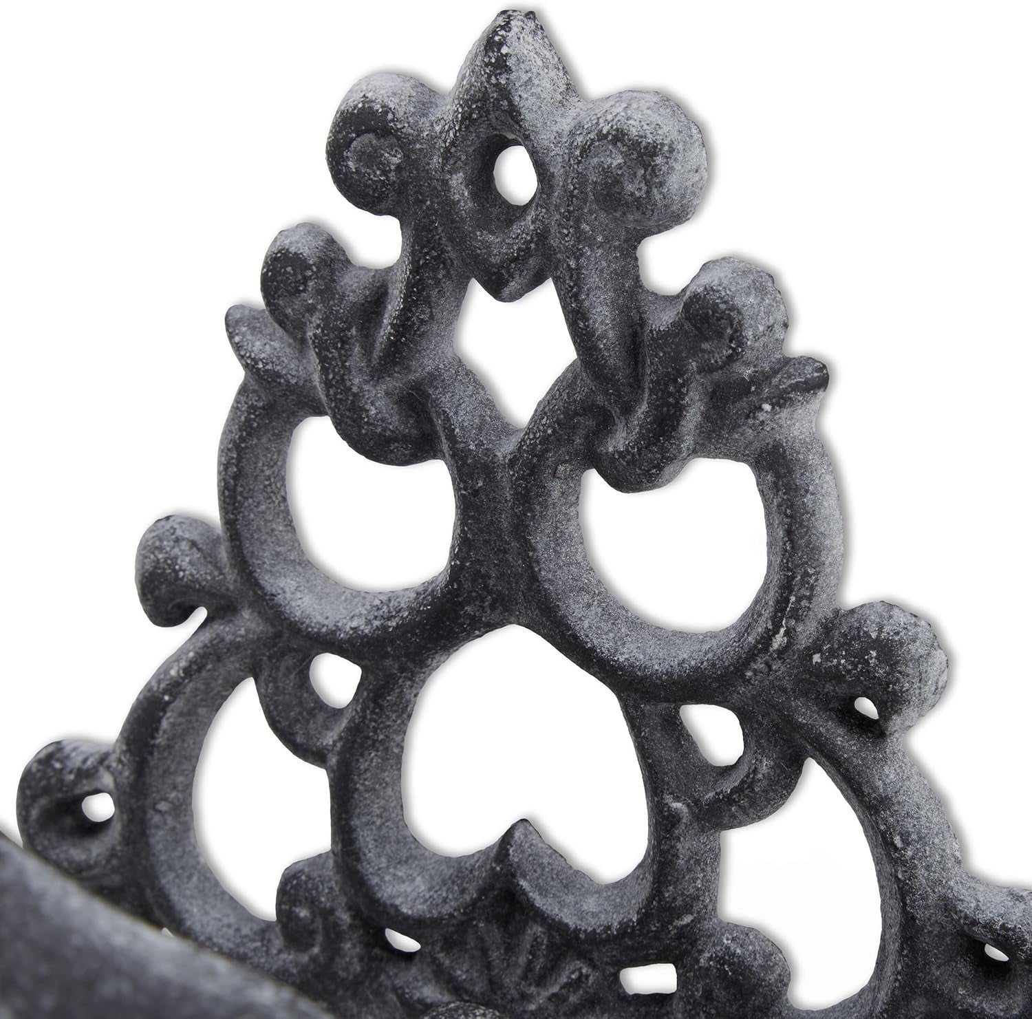Relaxdays haveslangeholder, støbejern, frødesign, nostalgisk, slangeholder, HxBxD: 19 x 27 x 17 cm, grå