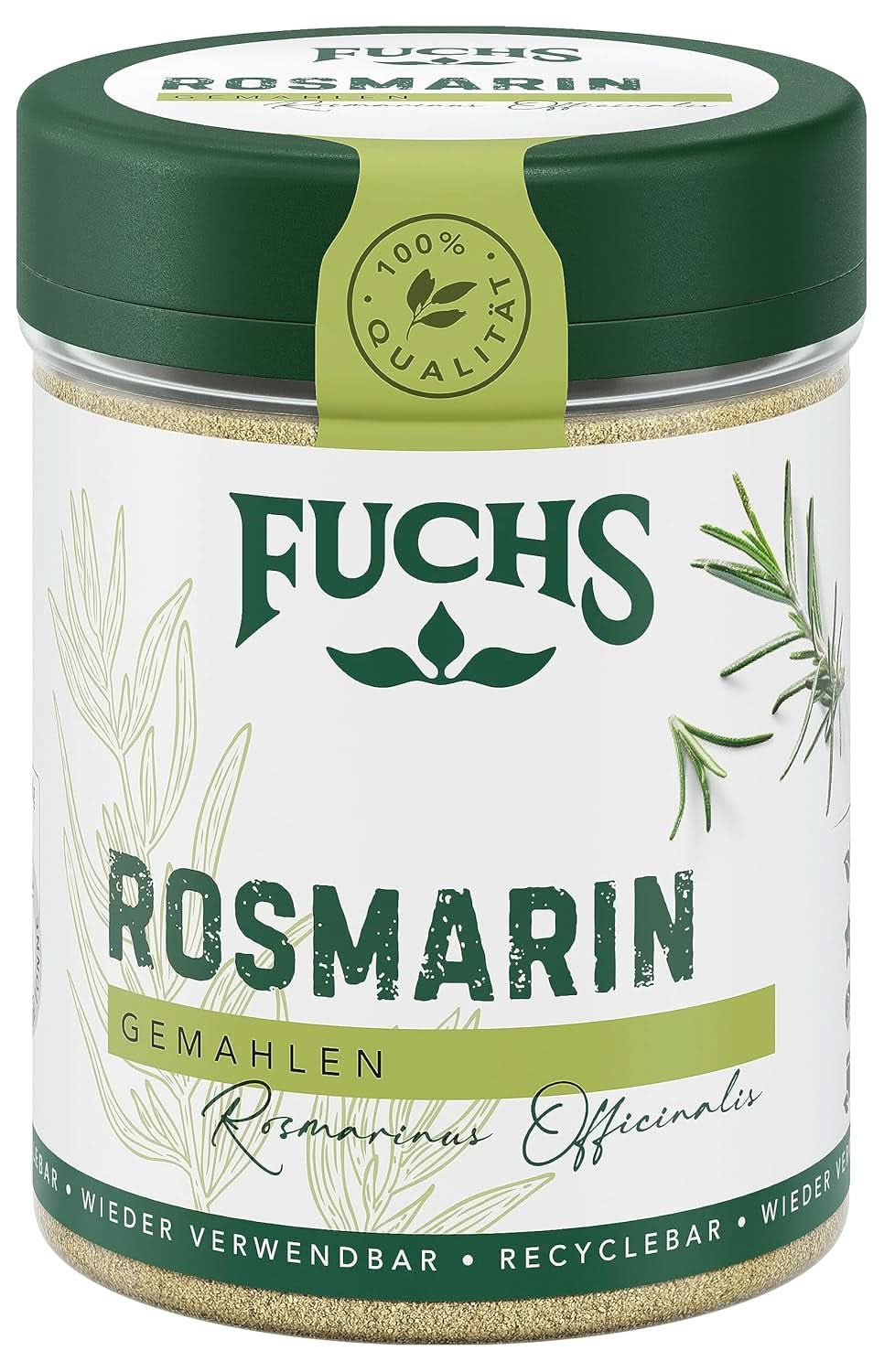 Fuchs - Kværnet rosmarin - Til krydring af fisk, kød og grøntsager, 30 gram Condimente Naty Shop