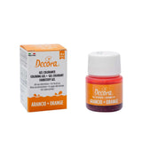 , 9600813 Gel madfarve, gel madfarve ideel til belægninger og dekorationer, skaber intense og lyse farver, lavet i Italien, 28 gram, orange farve.