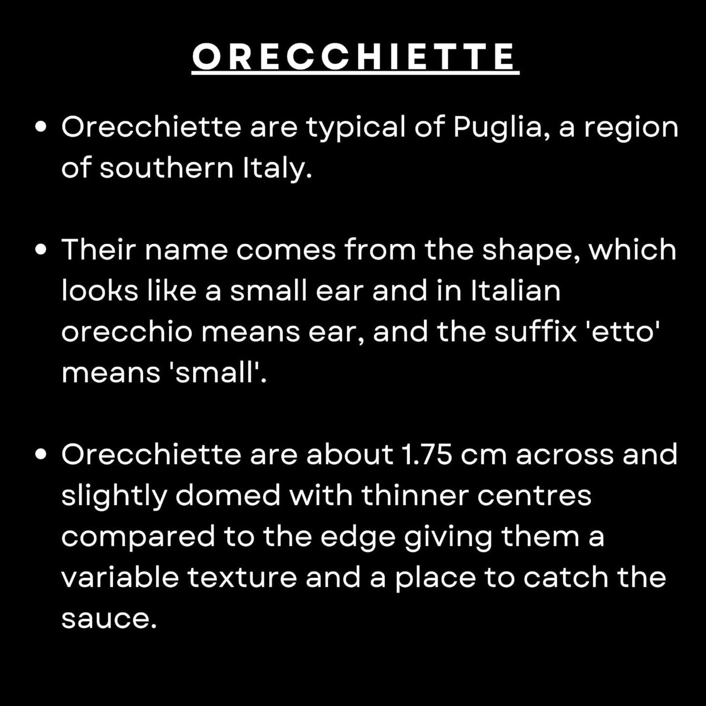 Orecchiette pasta, 500 g