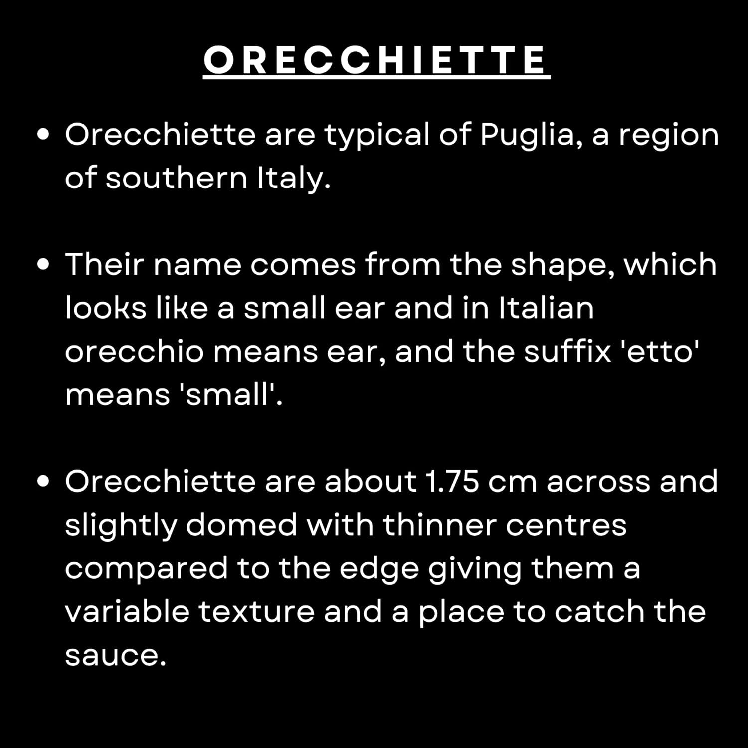 Orecchiette pasta, 500 g