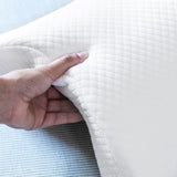 InnovaGoods - Viskoelastisk livmoderhalspude til par, Ergonomisk design til parafslapning, Memory-skum til trykaflastning, Aftageligt betræk, Hvid, 36 x 12,5 x 30,5 cm, Memory-skum